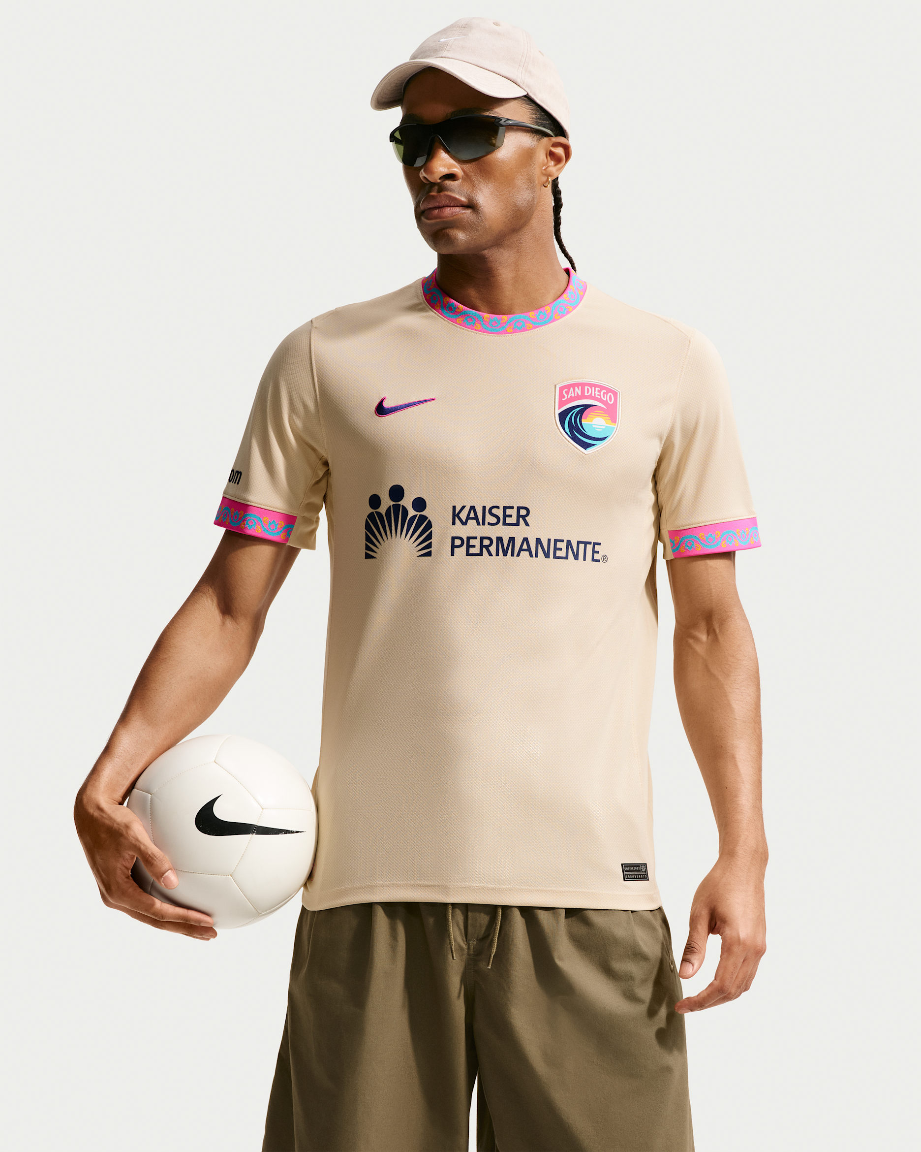 Lame Soccer Uniform Knit Pullover ポロシャツ Nike San Diego Wave 2024 Home Jersey Soccer J000534-P35268 Black